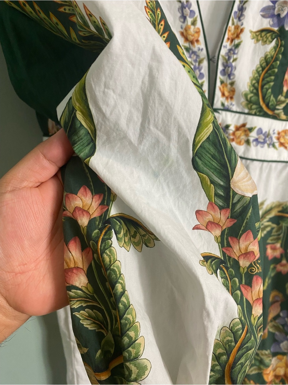 Farm Rio Green Nature V Neck Buttoned Maxi Dress Floral XL - Picture 7 of 14